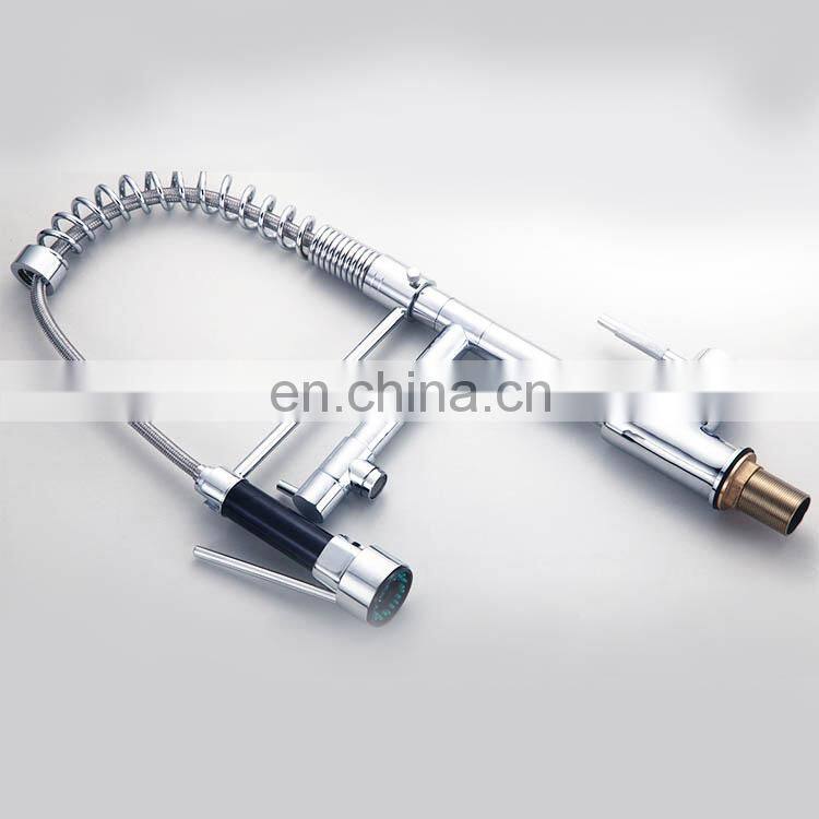 Stainless steel single handle pull out kitchen sink faucet