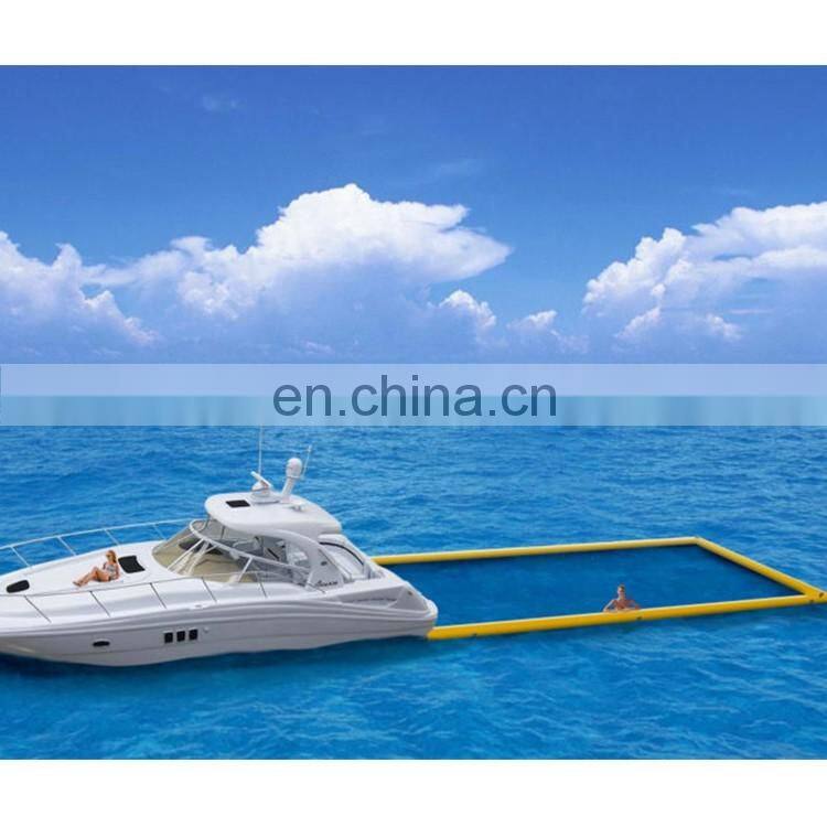0.9mm PVC Tarpaulin Customized Inflatable Floating Swimming Pool With Net Boat Swimming Pool For Sale