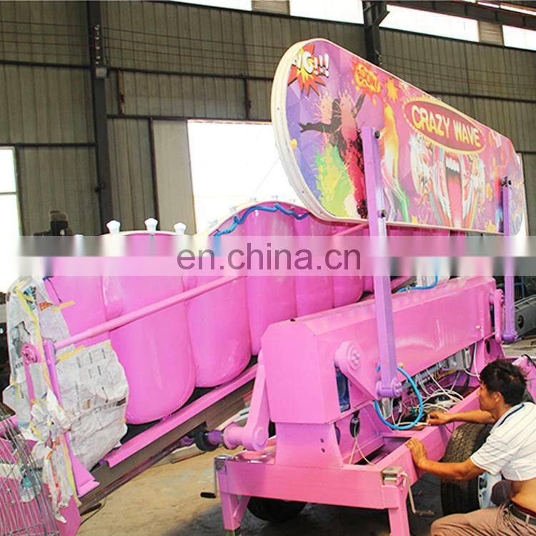 hot selling adventure park amusement swing crazy wave rides with trailer