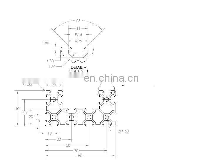 c shape 4080 v slot beam aluminum extrusion v-slot linear rail