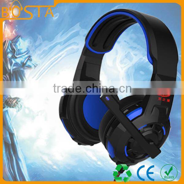 Promotional stereo fancy stereo cheap private mould patent laser glowing gaming headsets