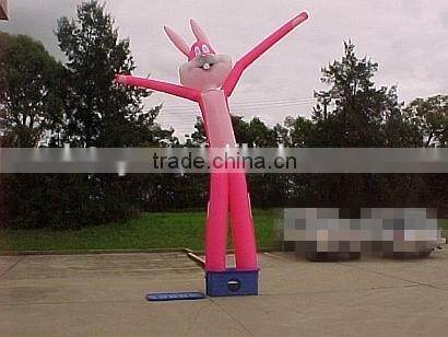 custom good quality bunny image 2 legs inflatable air dancer