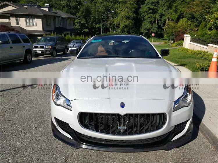 Beautiful carbon fiber LP style body kit for Maserati Quattroporte 2013-2015 front spoiler rear spoiler and side skirts