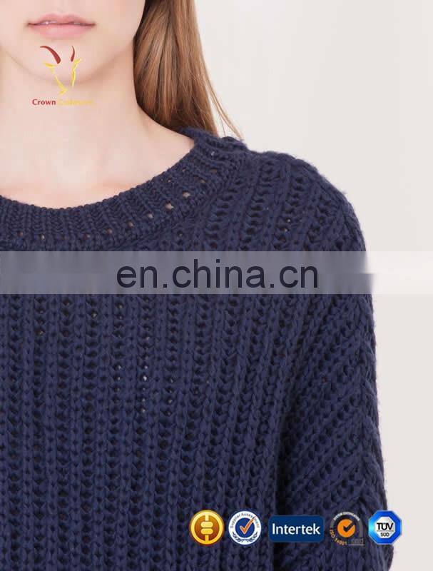 Thick 5GG Knitted Women Pullover Sweater Fashion Knitwear