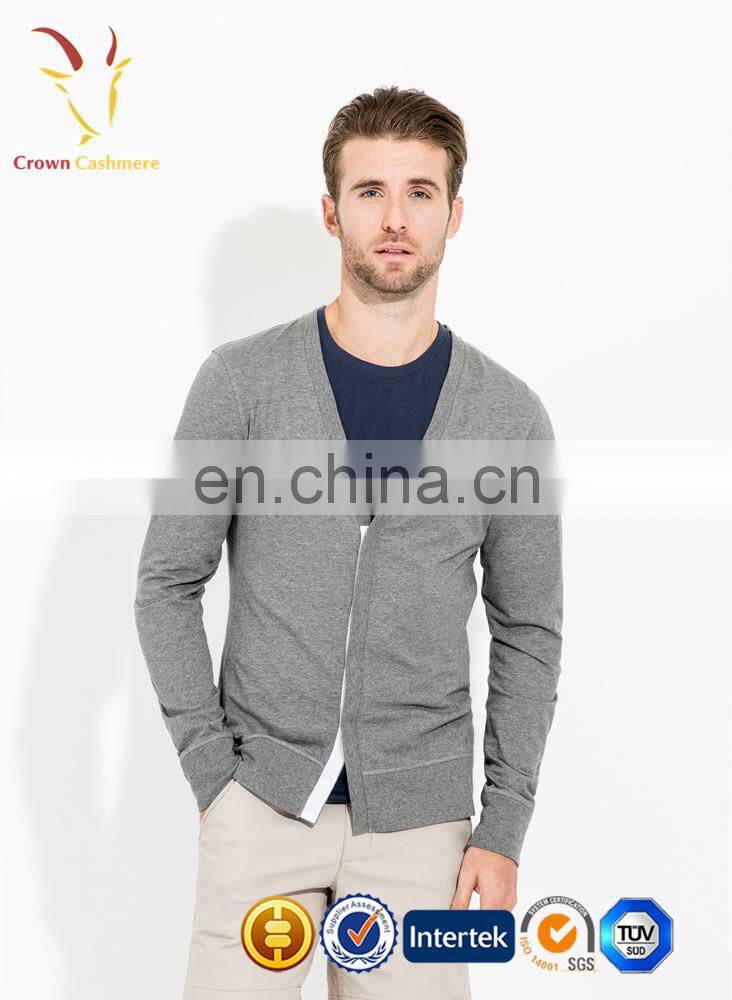 100% Cashmere V Neck Cardigan Sweater for Men