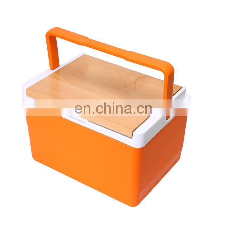 Gint eco friendly 11L pu foam Food grade  with wooden lid cooler box low price high quality