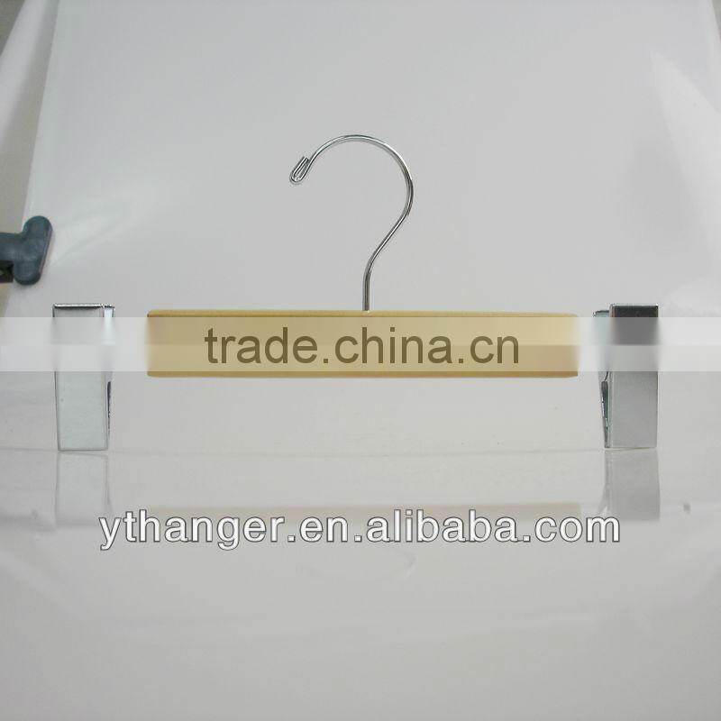 WL02 natural pants hanger wooden deluxe pants hangers