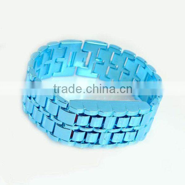 2013 red led watch iron samurai watch