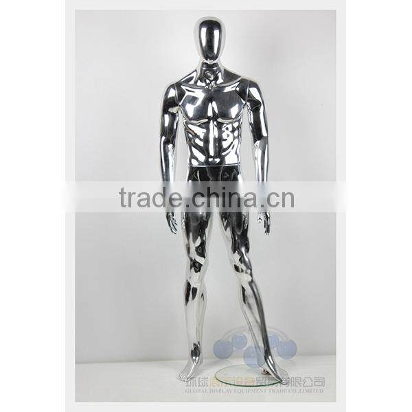 Glossy white fiberglass male mannequin for window display