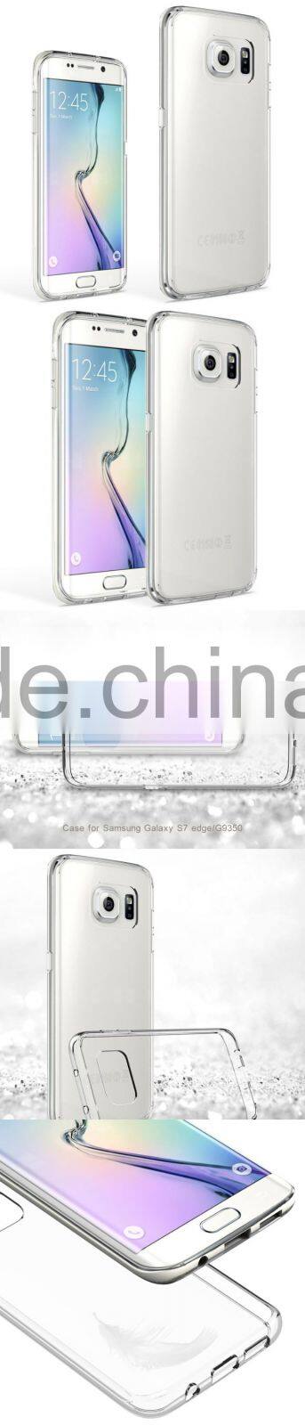 Pc Bumper Soft Clear Transparent tpu Mobile phone case for Samsung Galaxy S7 Edge Case