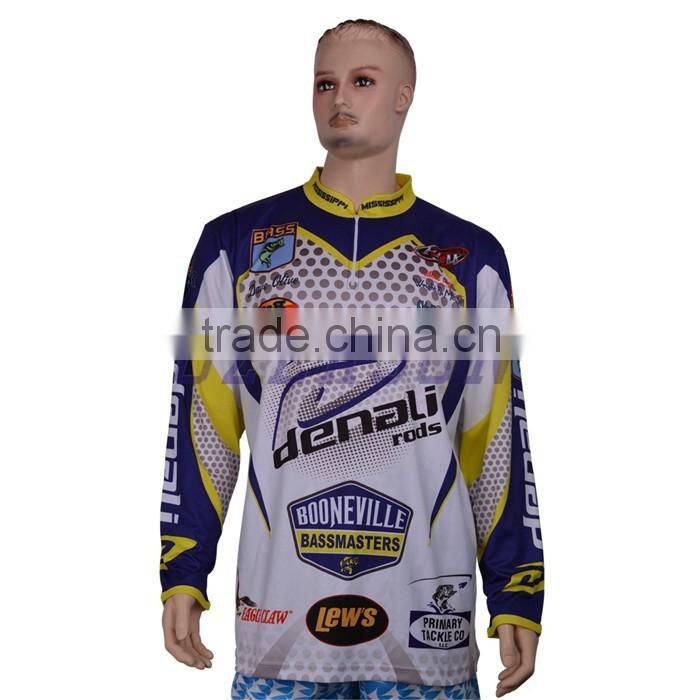 Custom blank dry fit shirts wholesale high quality fishing jersey