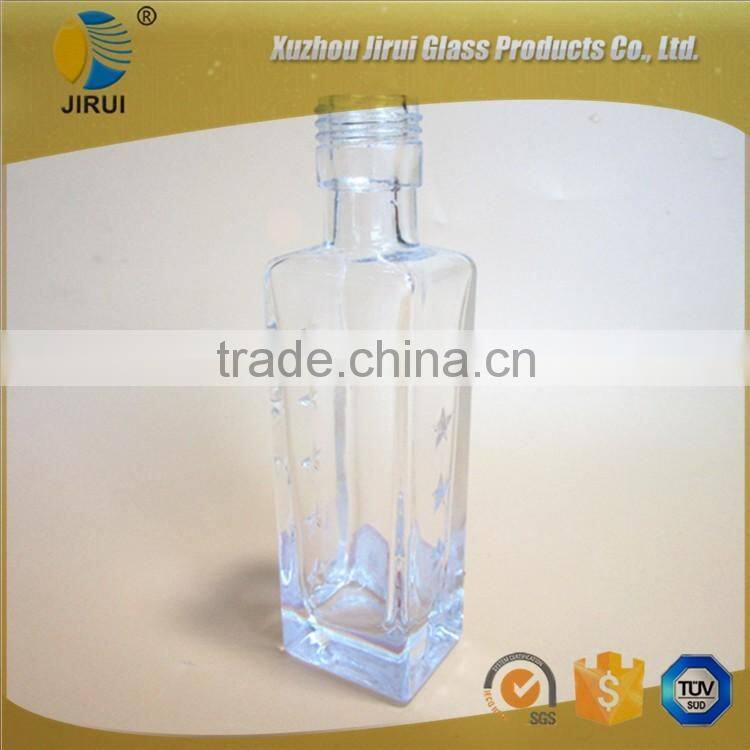 Small Square wine bottle glass bottle 50ml