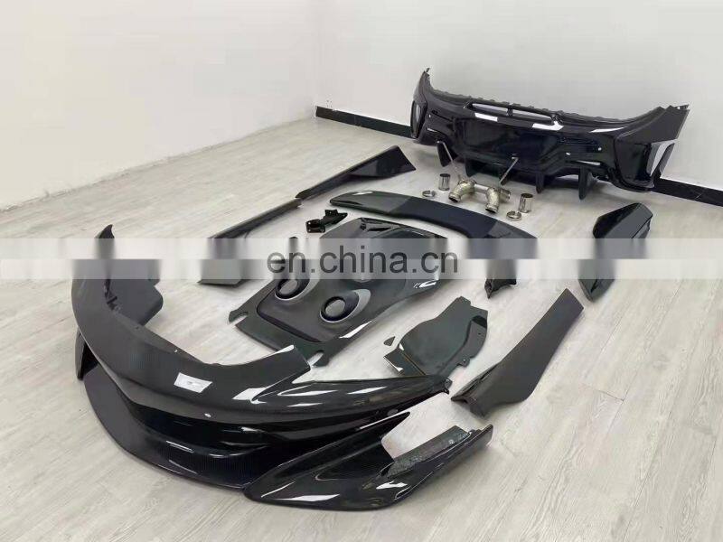 Runde Carbon Fiber Front Bumper Rear Bumper Side Skirt Spoiler Hood For Mclaren 540C 570S Upgrade 600LT Style Body Kit