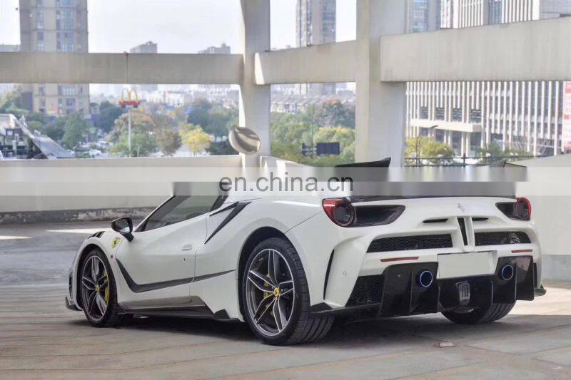 Runde Top Quality For Ferrari 488GTB Upgrade Mansory Half Carbon Fiber Body Kit Front Rear Bumper Rear Diffuse Hood Fender Side