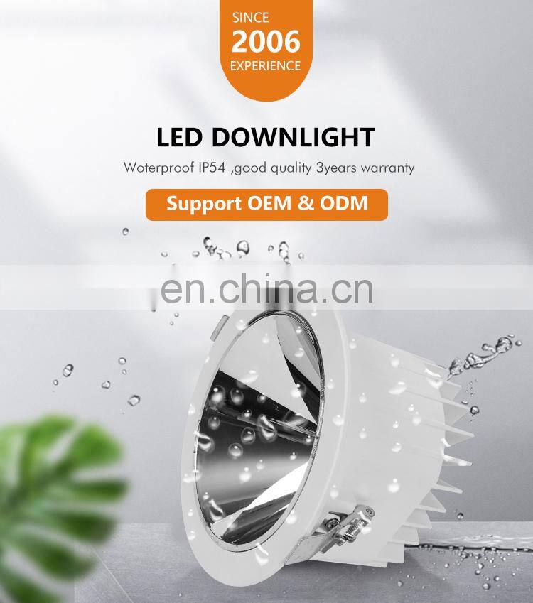 ALLWAY Manufacturer Modern Indoor Recessed Ceiling Round Smd Down Light Lamp Led Downlight
