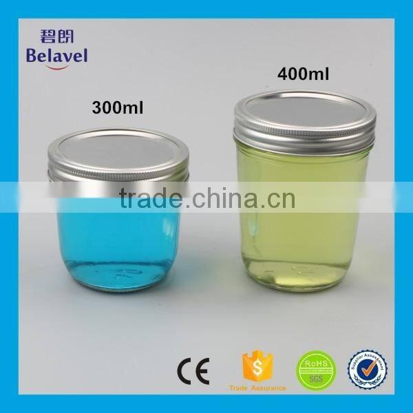 400ml 300ml wide mouth glass caviar jar stocked glass storage jar with lid