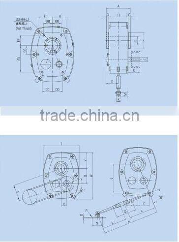 G Ratio 13 Shaft Mounted GearReducer for Stone Crusher Conveyor Belt