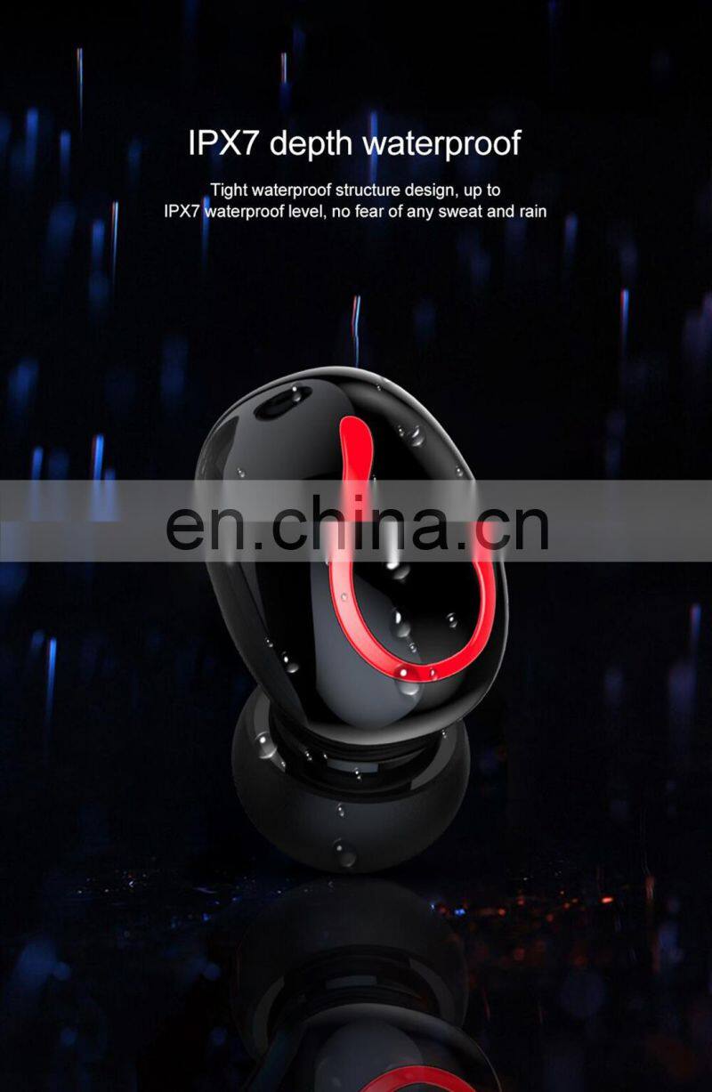 Q61 TWS ipx7 tws earphone 5.0 waterproof wireless earphone sport earbuds headset handsfree headphone