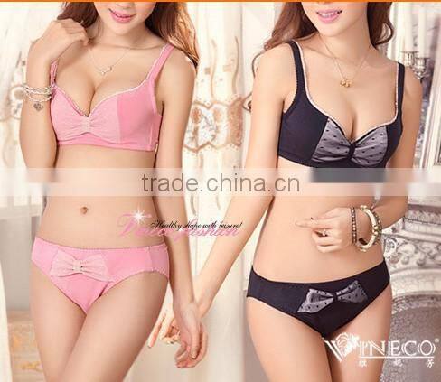 We Have Stocks Young Girls Breathrable Underwear Cotton Push Up Bra Set Lingerie For Winter/Autumn 150set/Lot