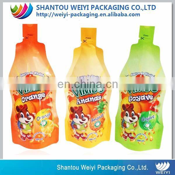 flexible liquid plastic juice drink bag