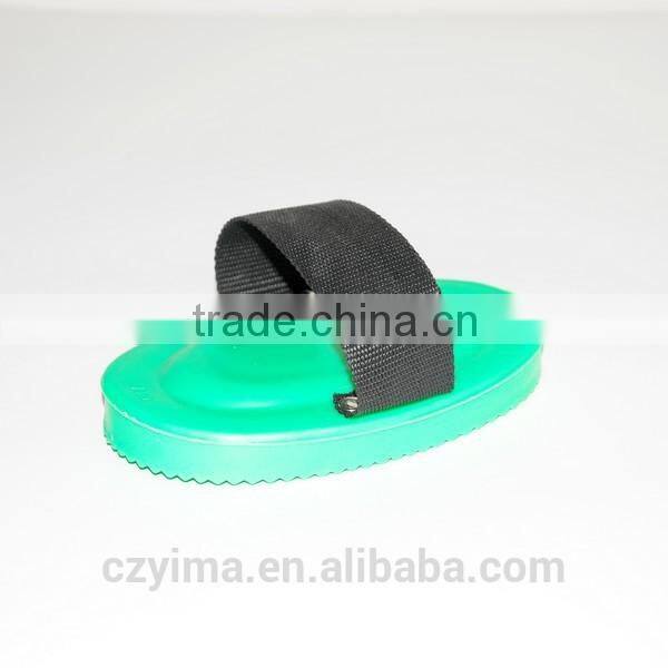 plastic horse curry comb with nylon strap