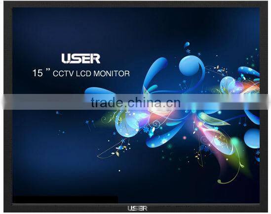15 inch industrial grade LCD monitor With metal case
