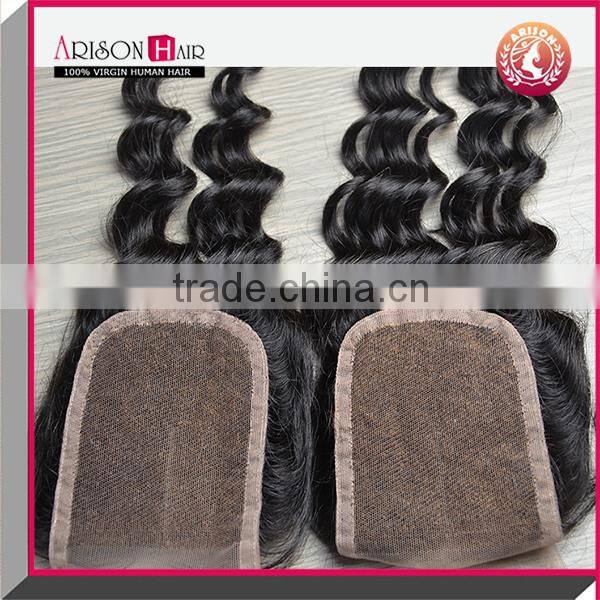 cheap wholesale deep wave virgin brazilian hair lace closure