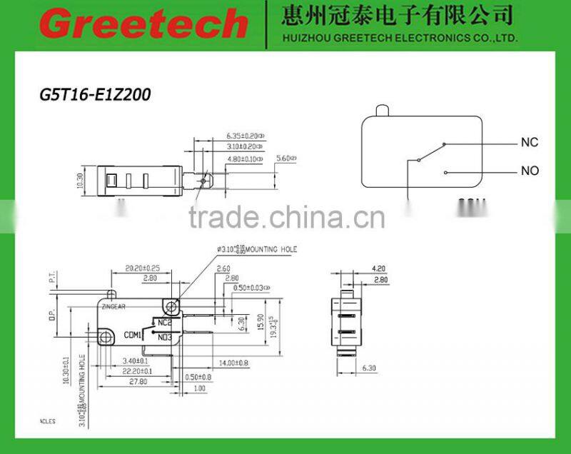 electric heater switch, types of micro switches, zing ear china supplier