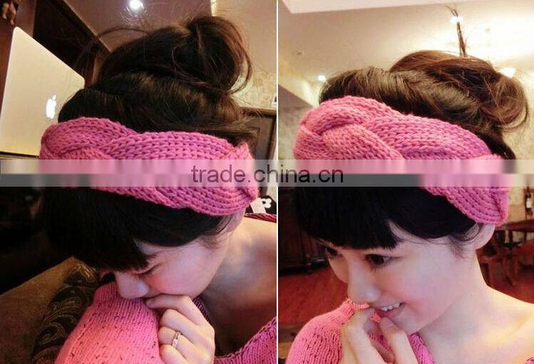 Winter Fashion Knitted Ladies Decorative Headbands