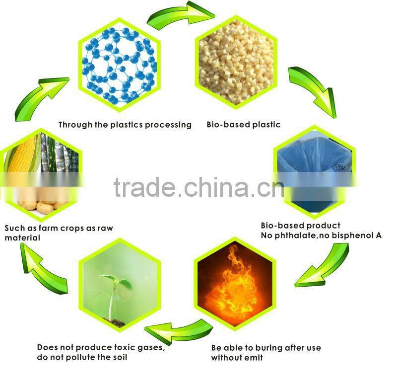 2014NEW white Biodegradable plastic T-shirt bag