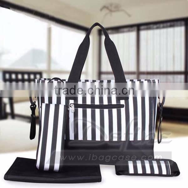 2016 Hot Fashion Stripes 3pcs Diaper Bag