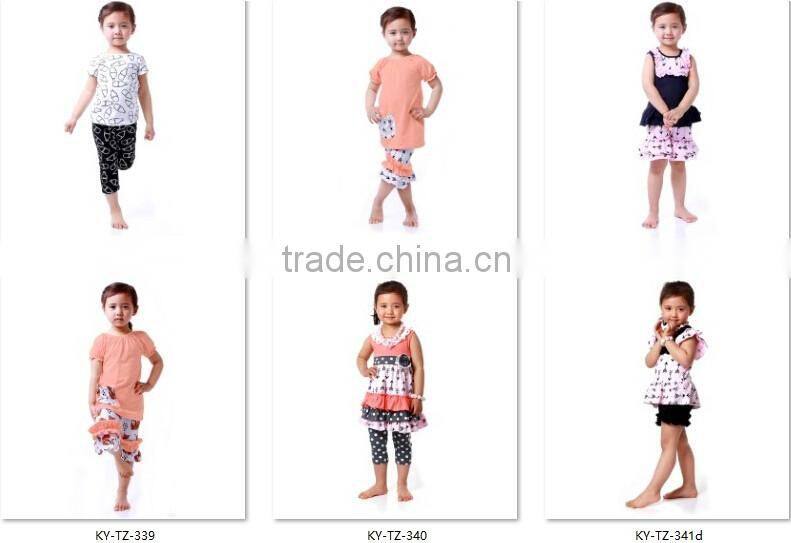 Wholesale Summer Boutique Baby Clothing Sets Western Adorable Baby Girls Outfits