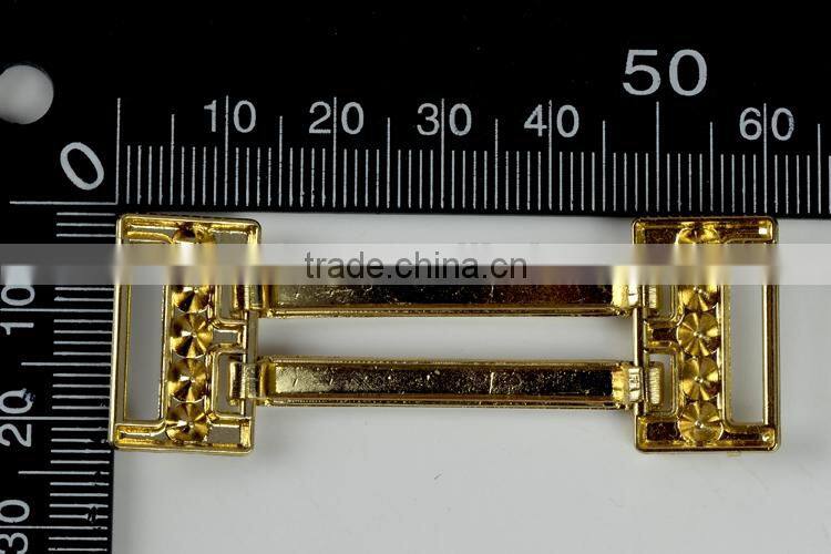 2015 fashion hat buckle, crystal rhinestone ribbon buckle for bikini Decoration