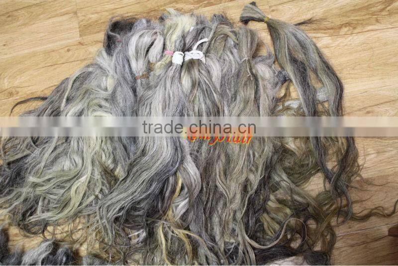 raw grey hair bulk real virgin hair unprocessed grey hair extension