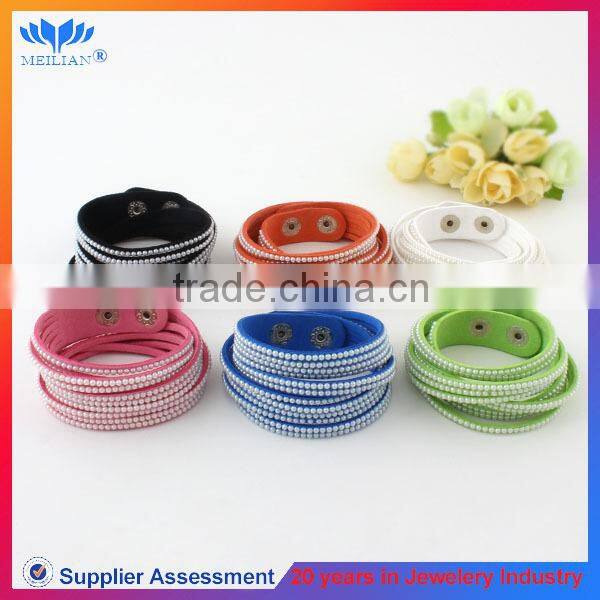 TOP SALE YIWU JEWELRY FACTORY custom braided leather bracelet