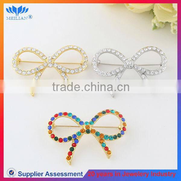 Wholesale Latest Imitation Gold Bowknot Dubai Brooch