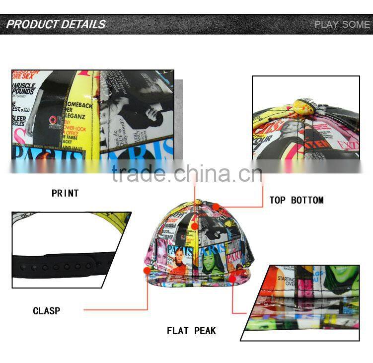 Heat transfer printing Fashion snapback cap custom