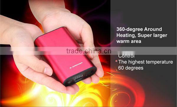 Portable Hand warmer+Power bank,2 in 1 multifunctional portable power bank 6000mah F6003
