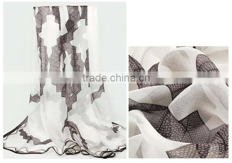 2016 hot sale digital print fashion silk scarf women's silk scarf shawl scarves