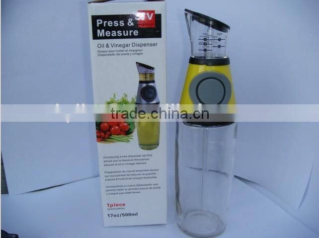 Kitchen Press And Measure Oil Vinegar Dispenser