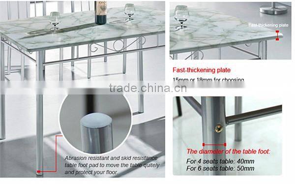 Foshan furniture rectangular mdf green pvc dining table pictures of dining table chair