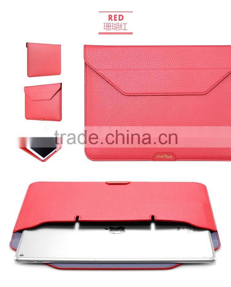 Shining series high quality PU leather sleeve case for iPad Pro 12.9 inch with stand function