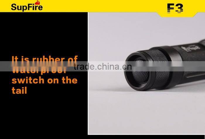 Supfire F3-XPE Rechargeable Flashlight or AAA Battery Led Zoom Torch