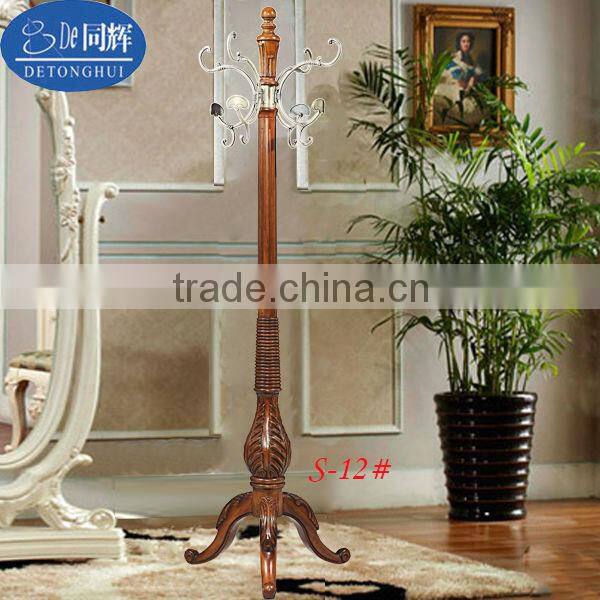 new wooden hat and coat stand rack (S-12) redwood