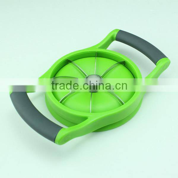 Kitchen Helper Rubber Handle Stainless Steel Fruit Cutter