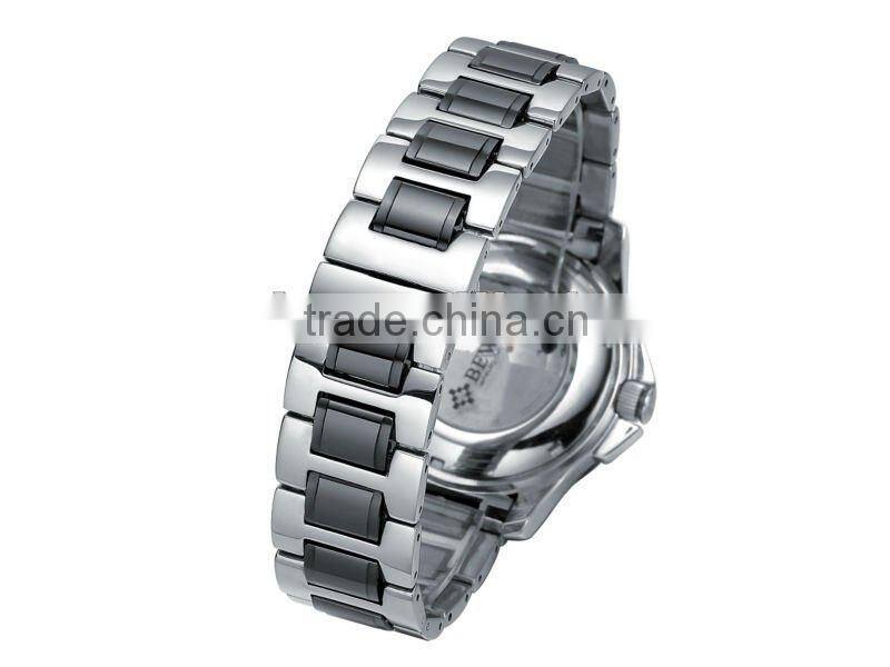 Fashion Woods stainless steel with wooden quartz Mens watch - runs and keeps time