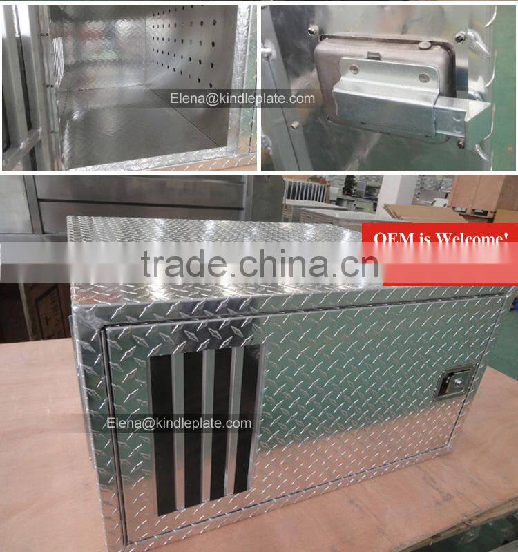 Outdoor During Hunting Single Compartment Aluminum Dog Tool Box With Air Vents