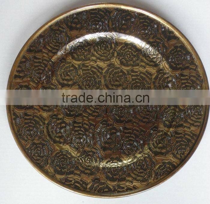 Gold charger plate,christmas charger plate