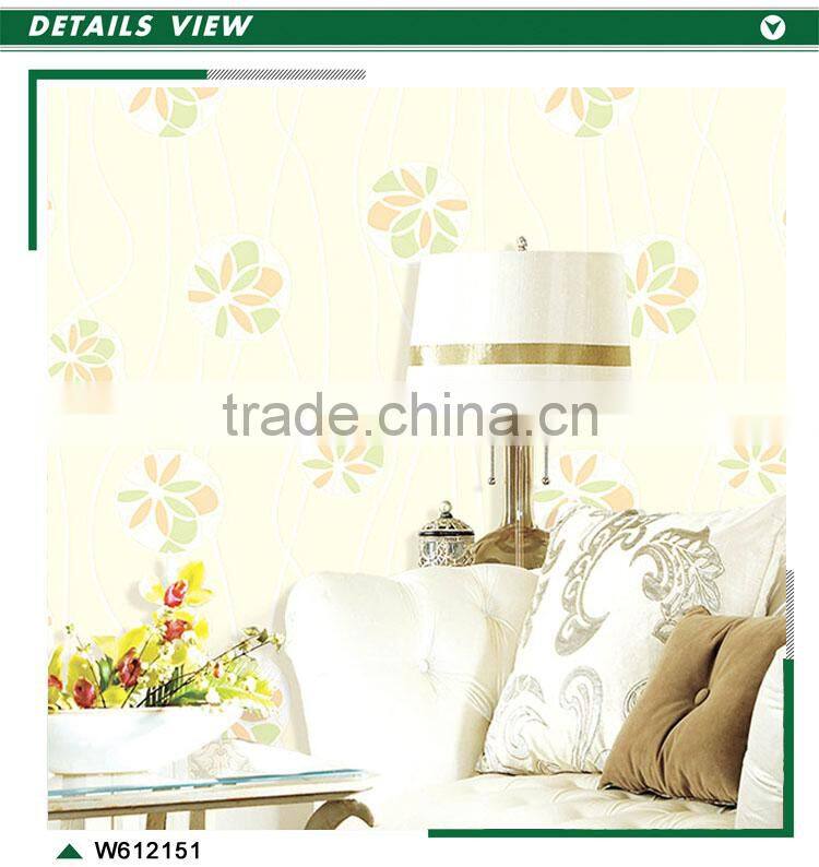 new foaming non woven wallpaper, lime green stylish abstract wall sticker for wall , coordinating wall paper maker