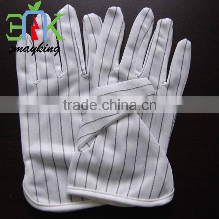 Double Sides ESD Antistatic Gloves 98% active polyester and 2% active carbon fiber